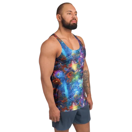 Abyssal Aurora on a Men's Tank Top