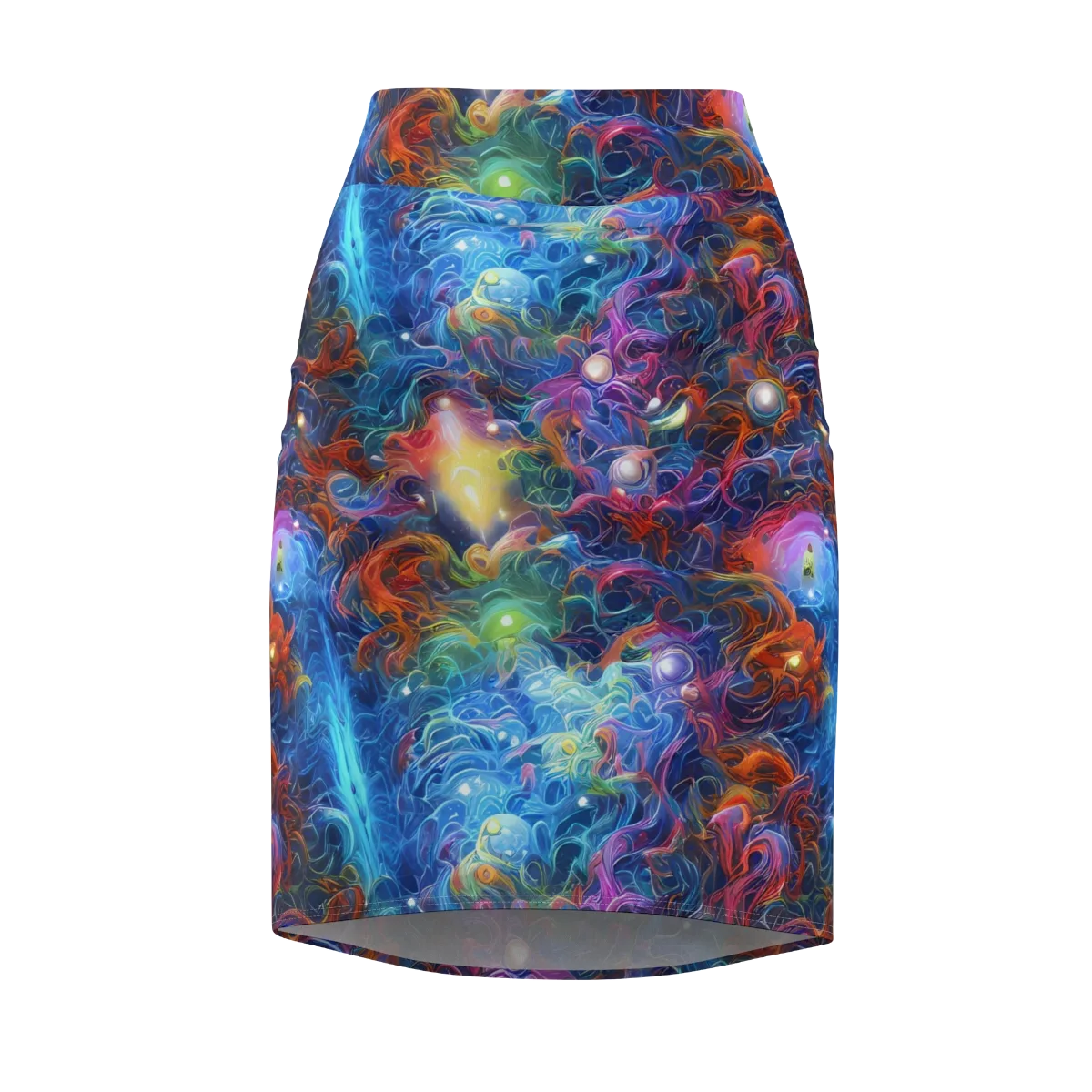 Abyssal Aurora on Pencil Skirt — Front