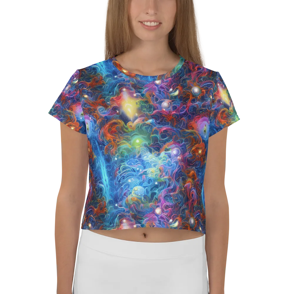 Abyssal Aurora on Crop Tee — Front