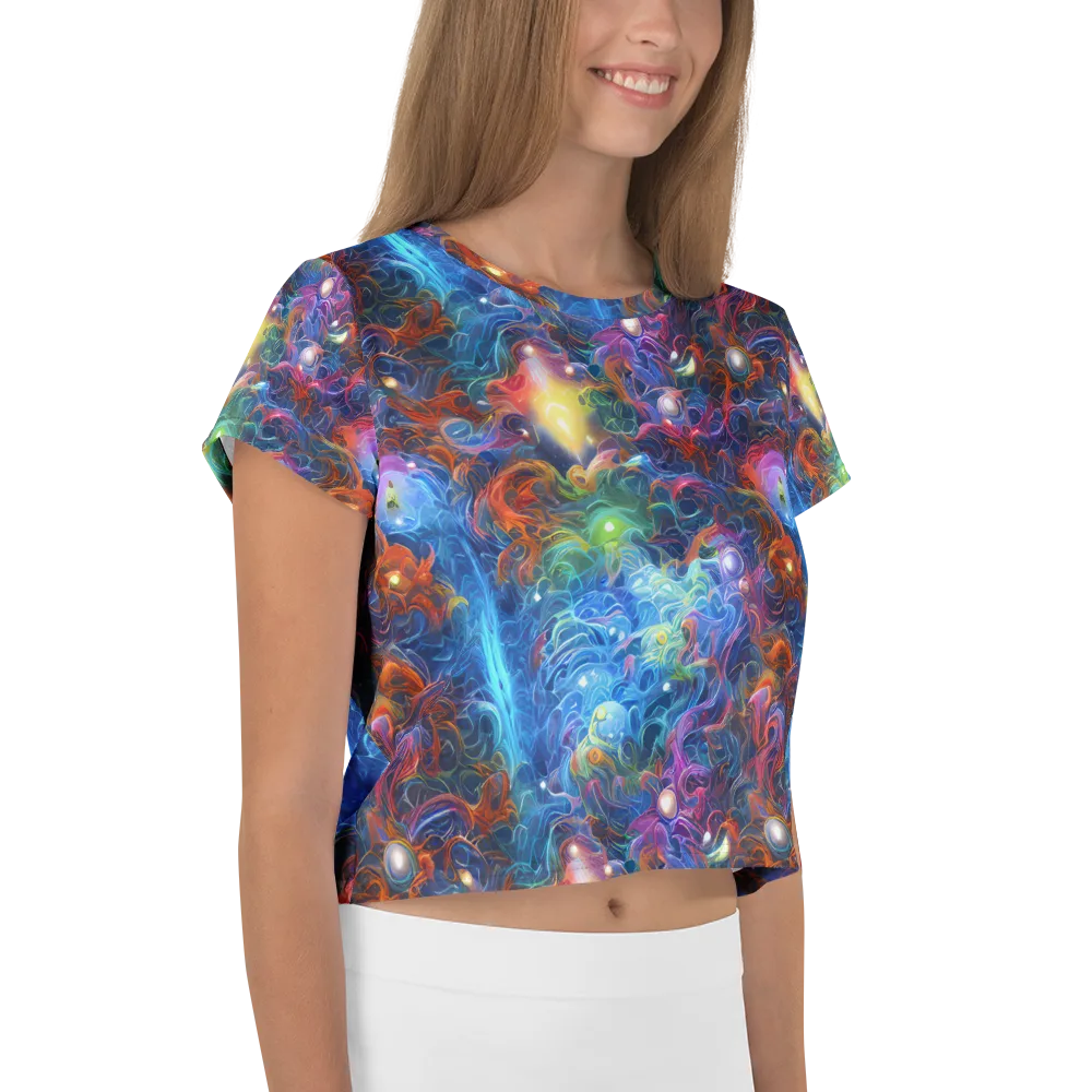 Abyssal Aurora on Crop Tee — Right