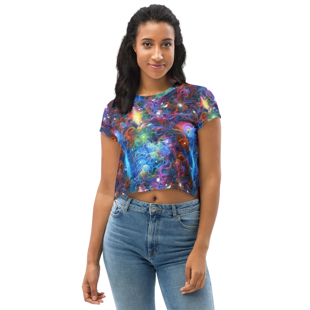 Abyssal Aurora on Crop Tee — Front