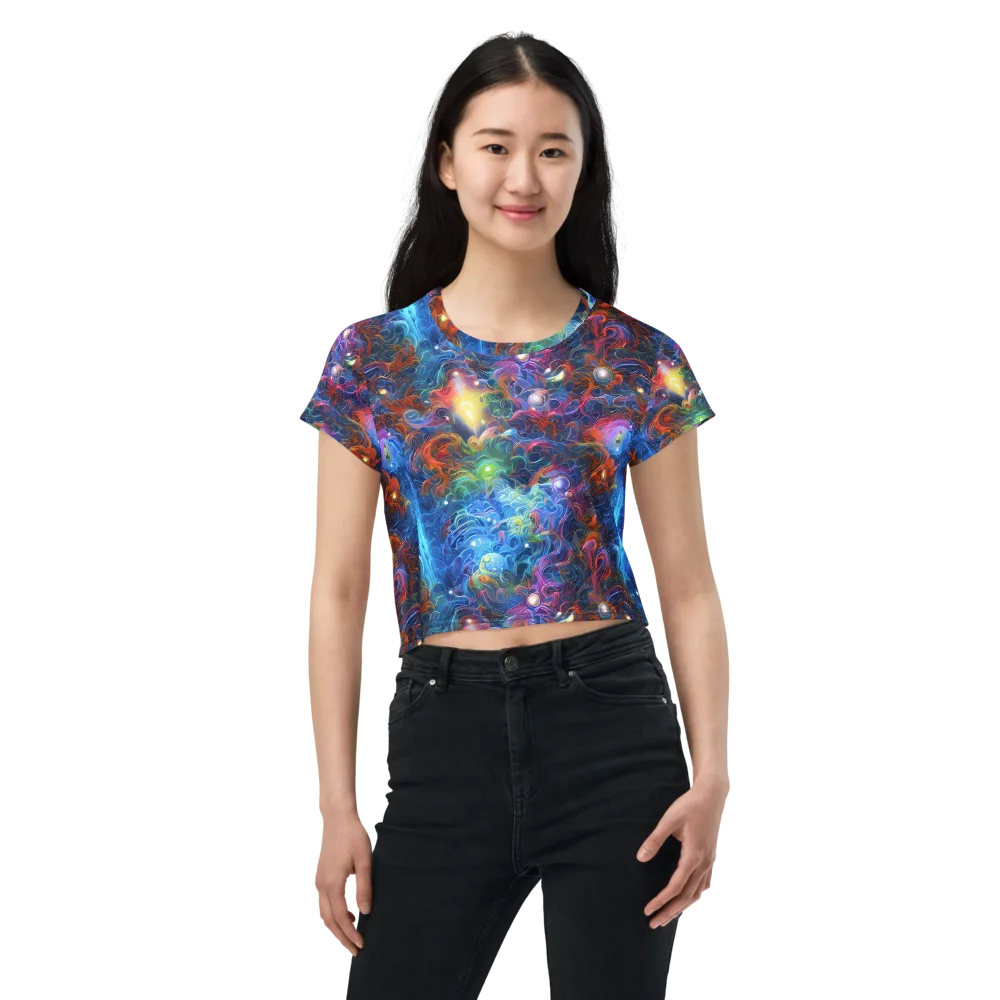 Abyssal Aurora on Crop Tee — Front