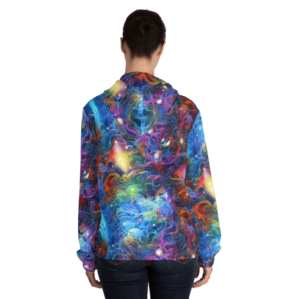 Abyssal Aurora on Women's Full-Zip Hoodie — Back On Person
