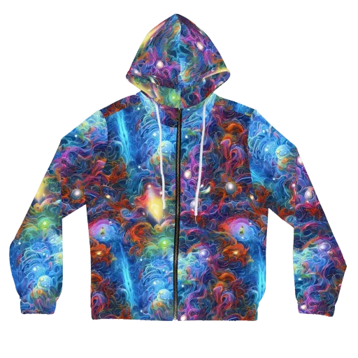 Abyssal Aurora on a Women's Full-Zip Hoodie