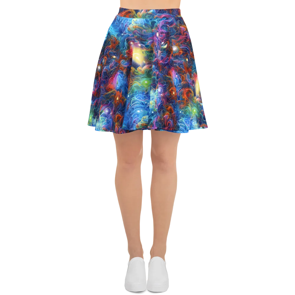 Abyssal Aurora on Skater Skirt — Front
