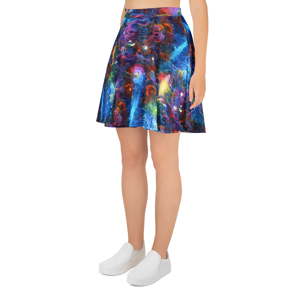 Abyssal Aurora on Skater Skirt — Left