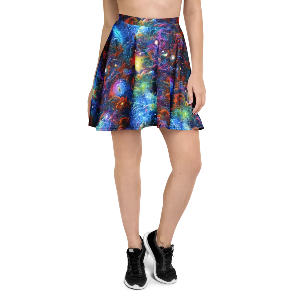 Abyssal Aurora on Skater Skirt — Front