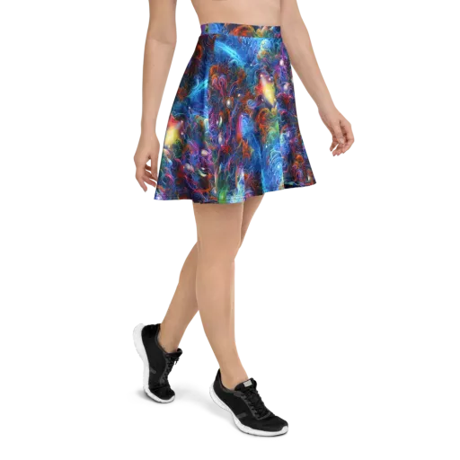 Abyssal Aurora on a Skater Skirt