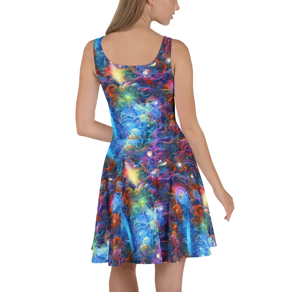 Abyssal Aurora on Skater Dress — Back