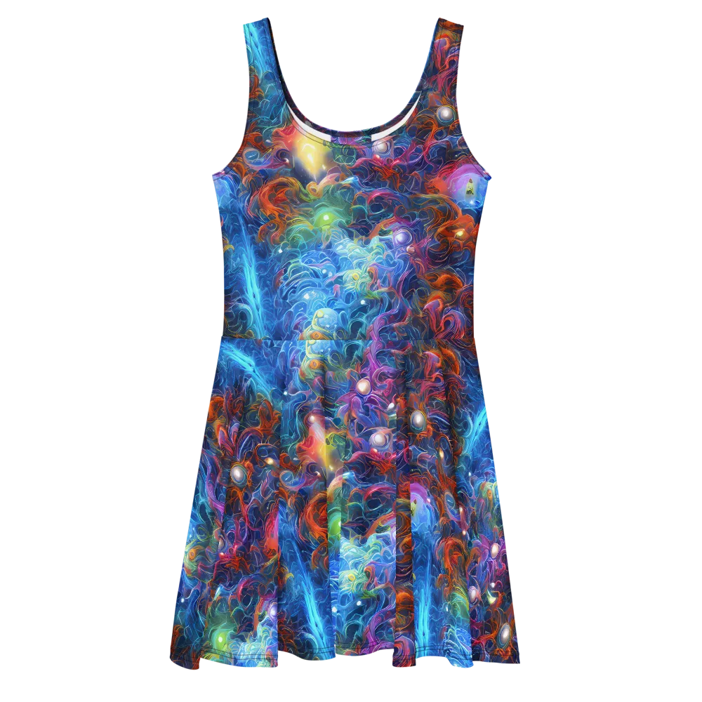 Abyssal Aurora on Skater Dress — Front