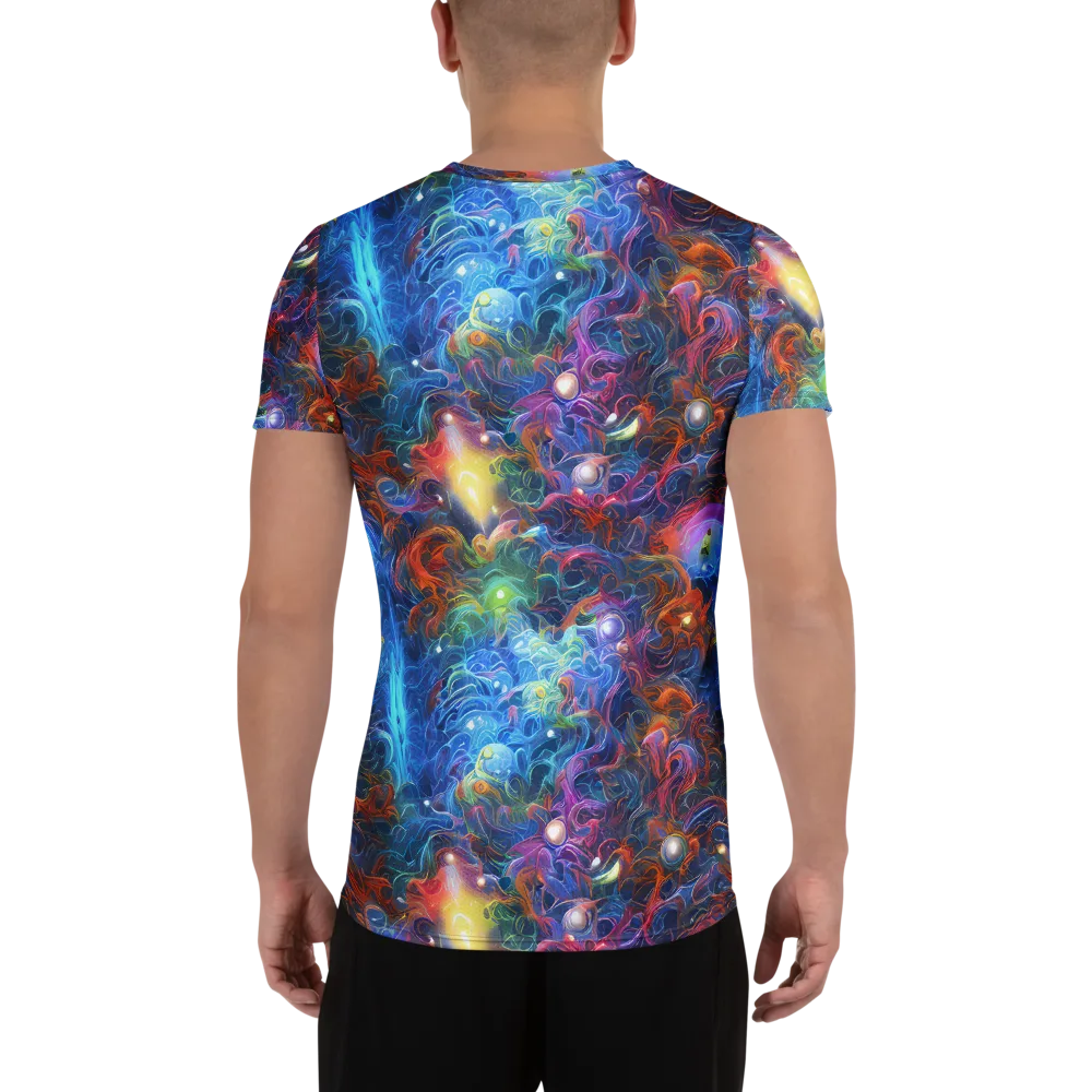 Abyssal Aurora on Men's Athletic T-Shirt — Back