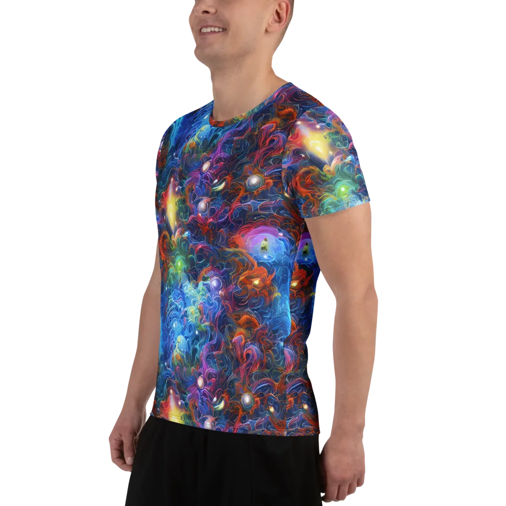 Abyssal Aurora on Men's Athletic T-Shirt — Left