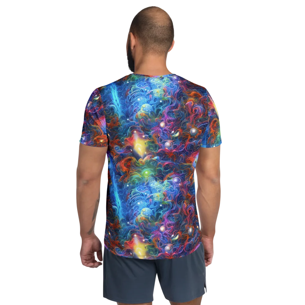 Abyssal Aurora on Men's Athletic T-Shirt — Back