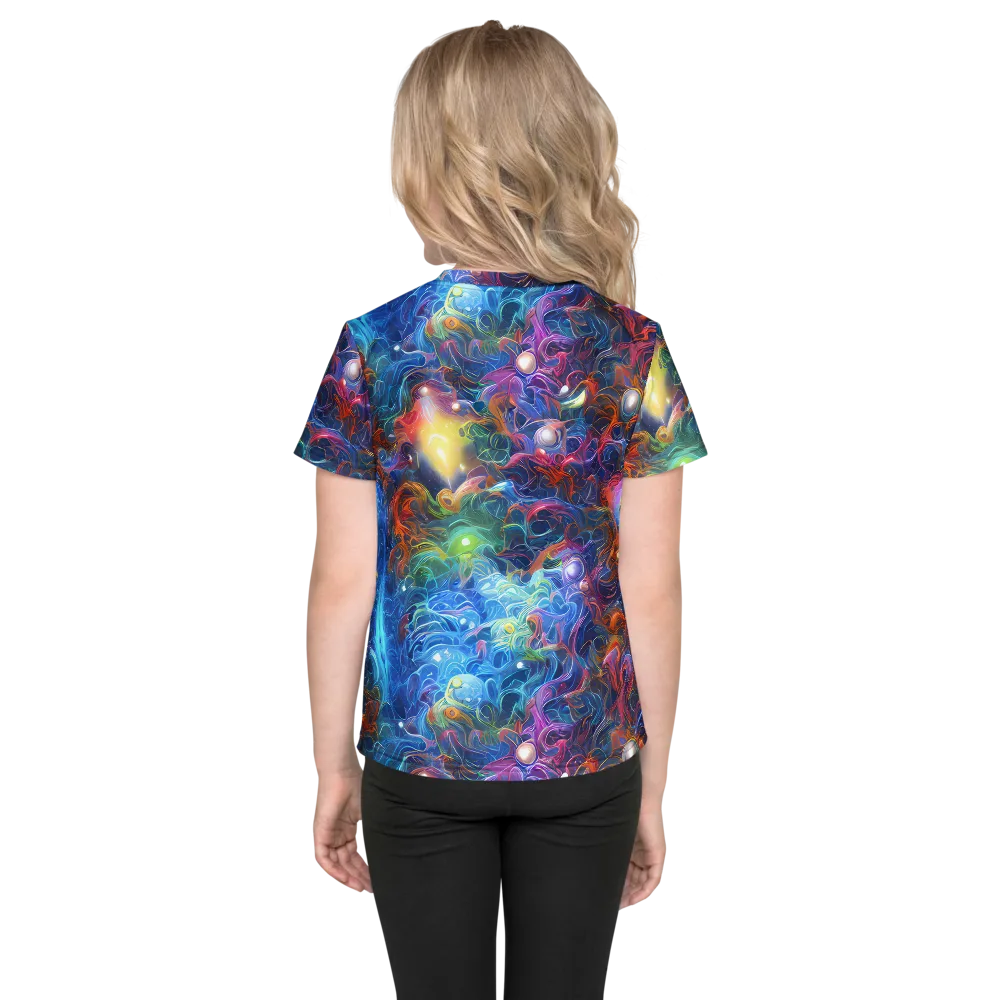 Abyssal Aurora on Kids Crew Neck T-Shirt — Back