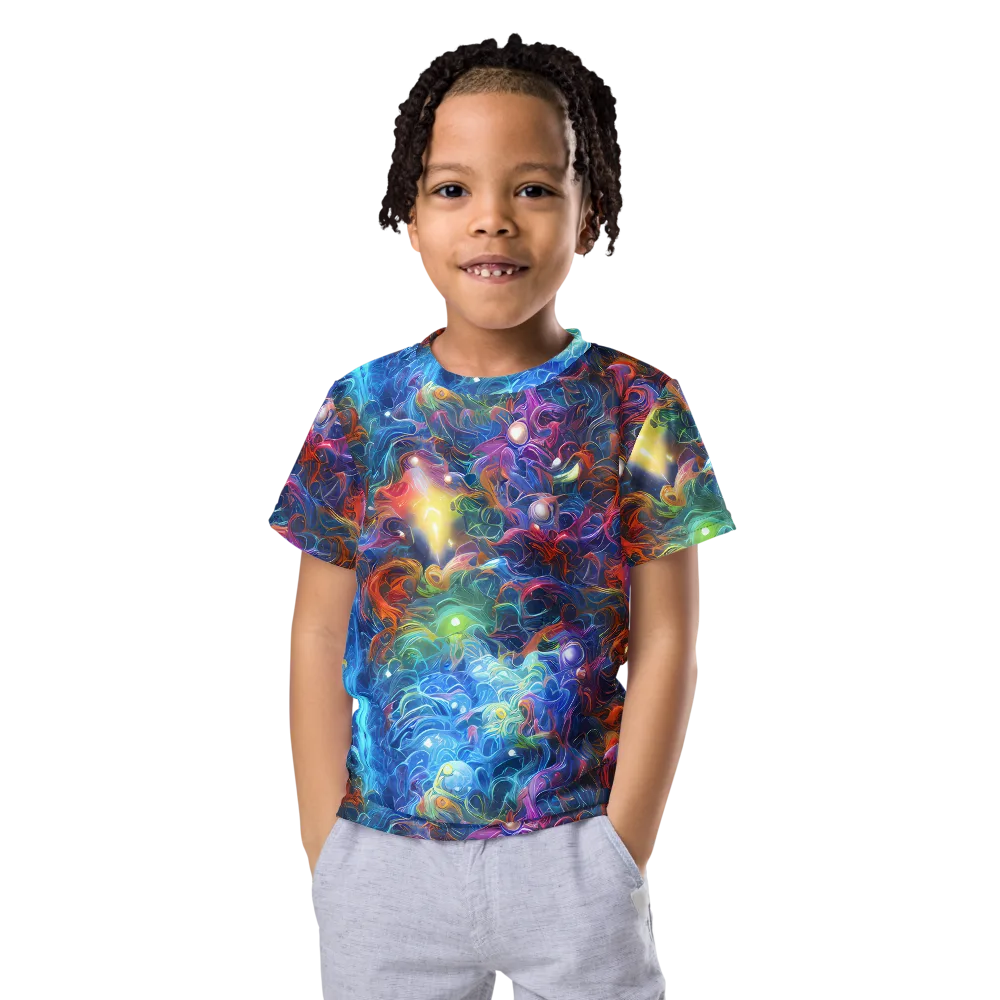 Abyssal Aurora on Kids Crew Neck T-Shirt — Front
