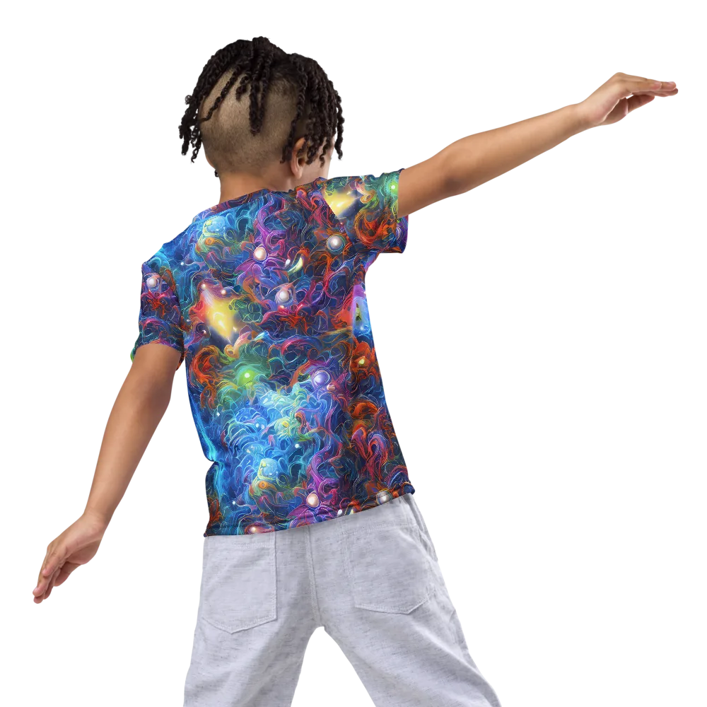 Abyssal Aurora on Kids Crew Neck T-Shirt — Back