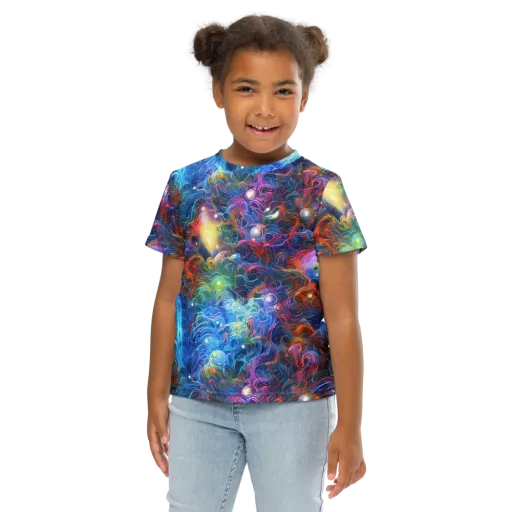 Abyssal Aurora on a Kids Crew Neck T-Shirt