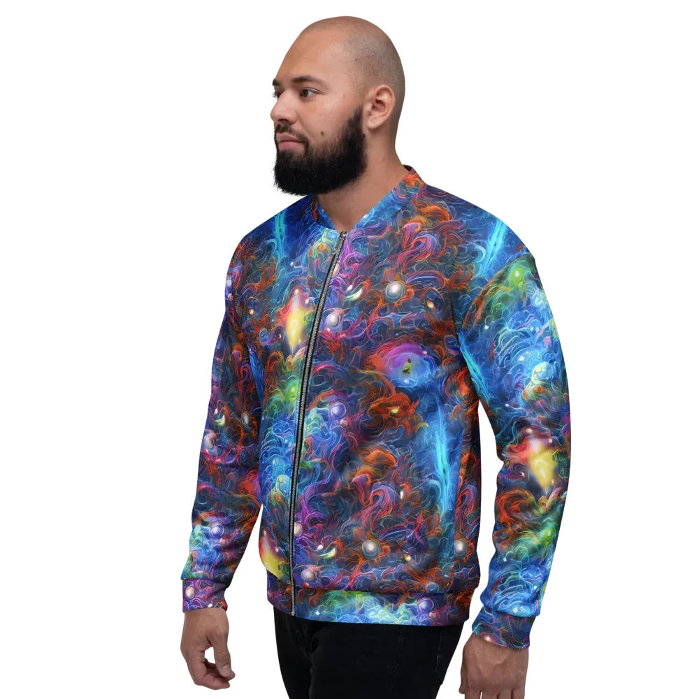 Abyssal Aurora on Bomber Jacket — Left