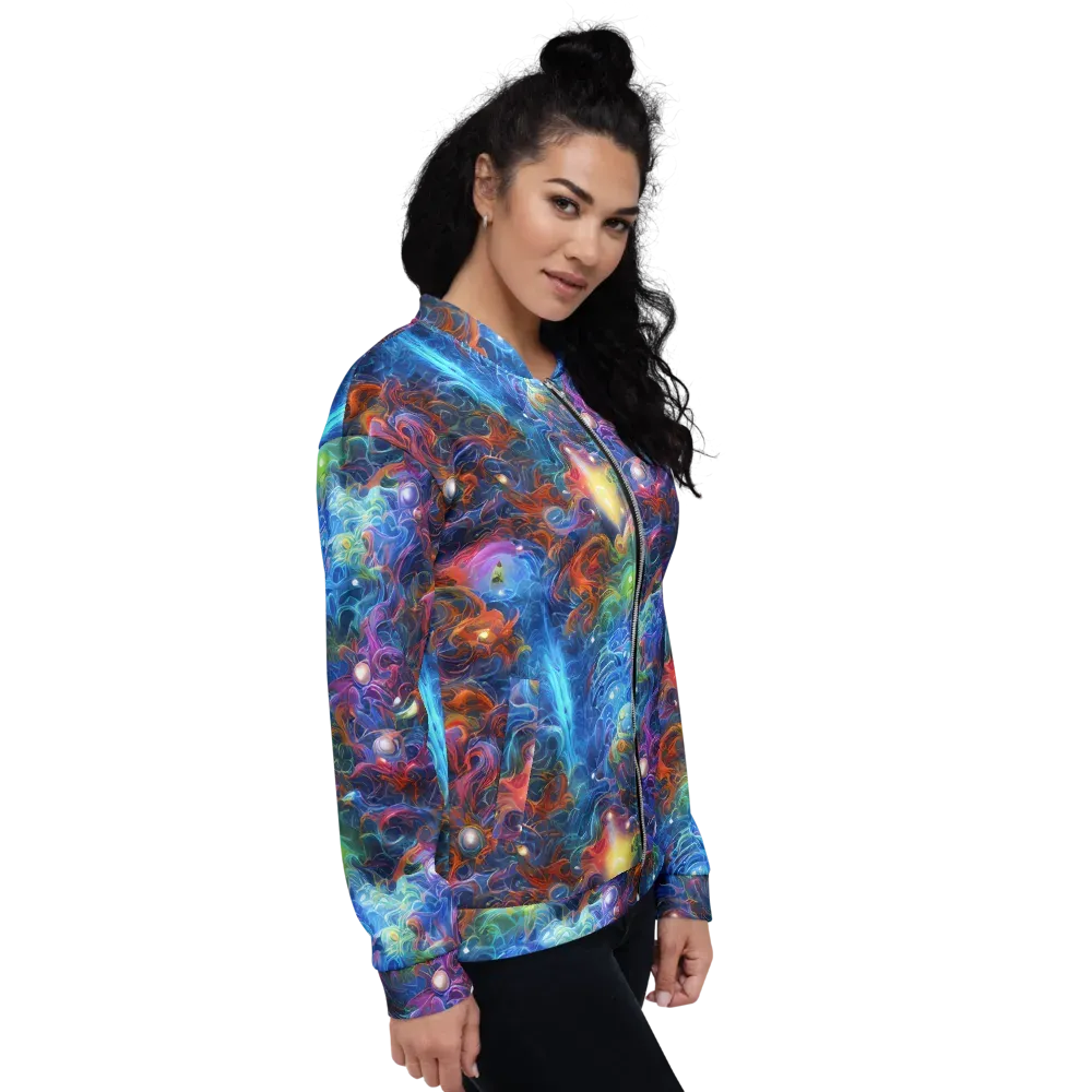 Abyssal Aurora on Bomber Jacket — Right