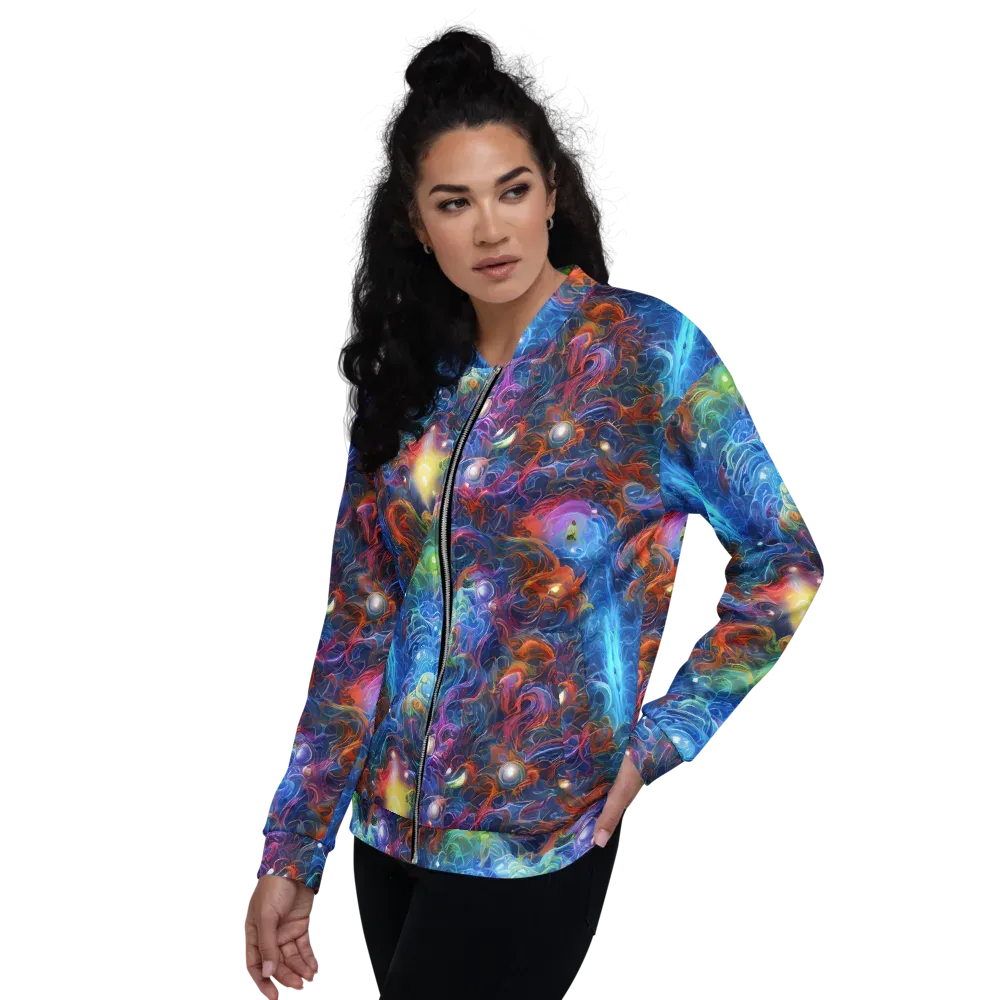 Abyssal Aurora on Bomber Jacket — Left