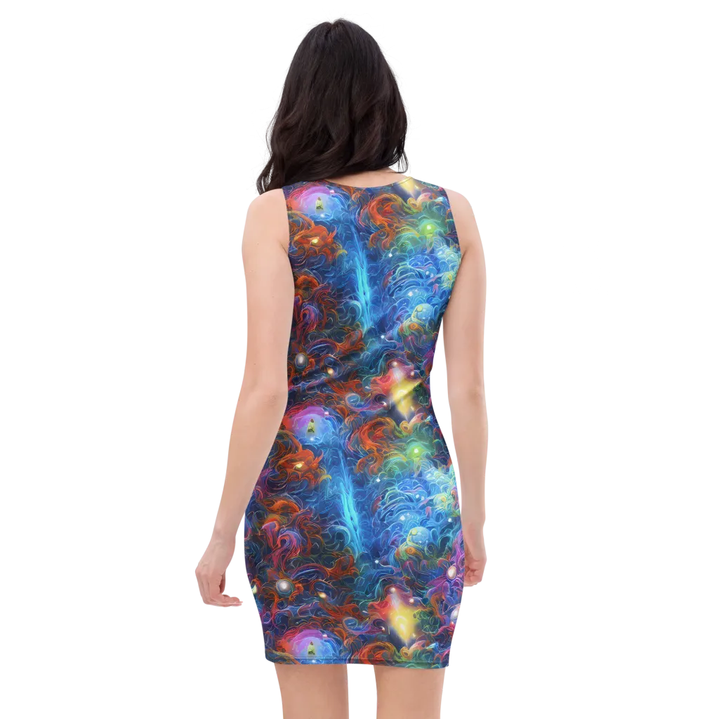Abyssal Aurora on Bodycon Dress — Back