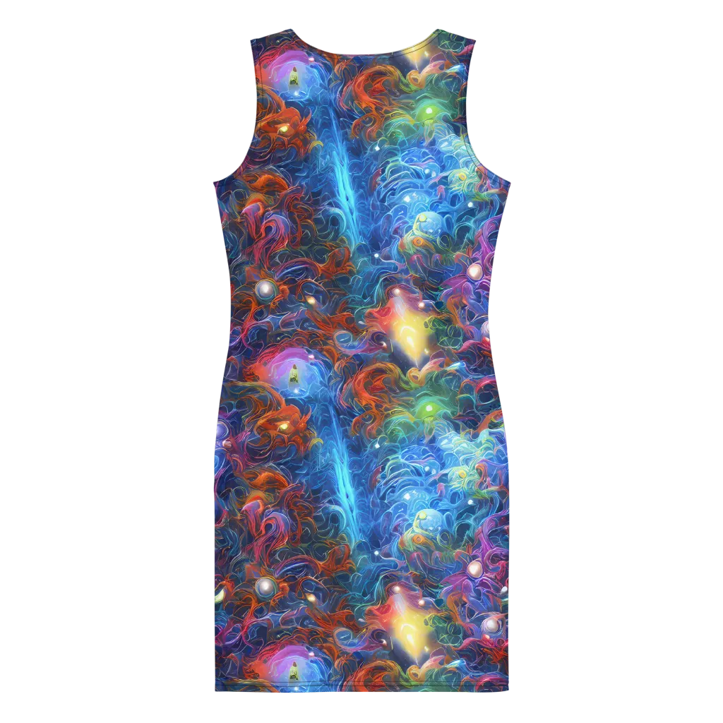 Abyssal Aurora on Bodycon Dress — Back