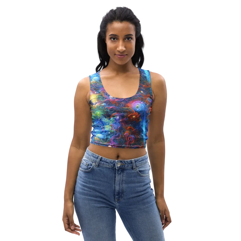 Abyssal Aurora on Crop Top — Front