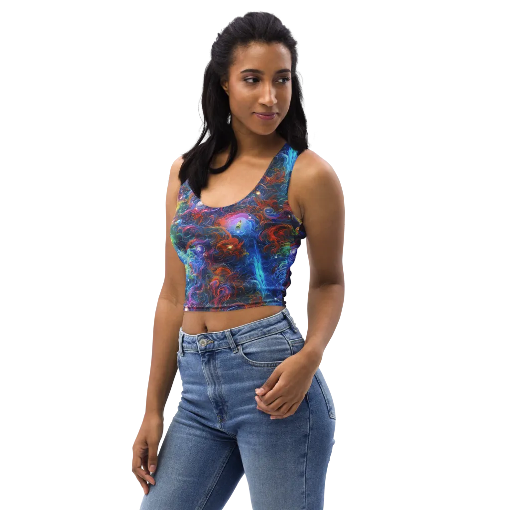 Abyssal Aurora on Crop Top — Left Front