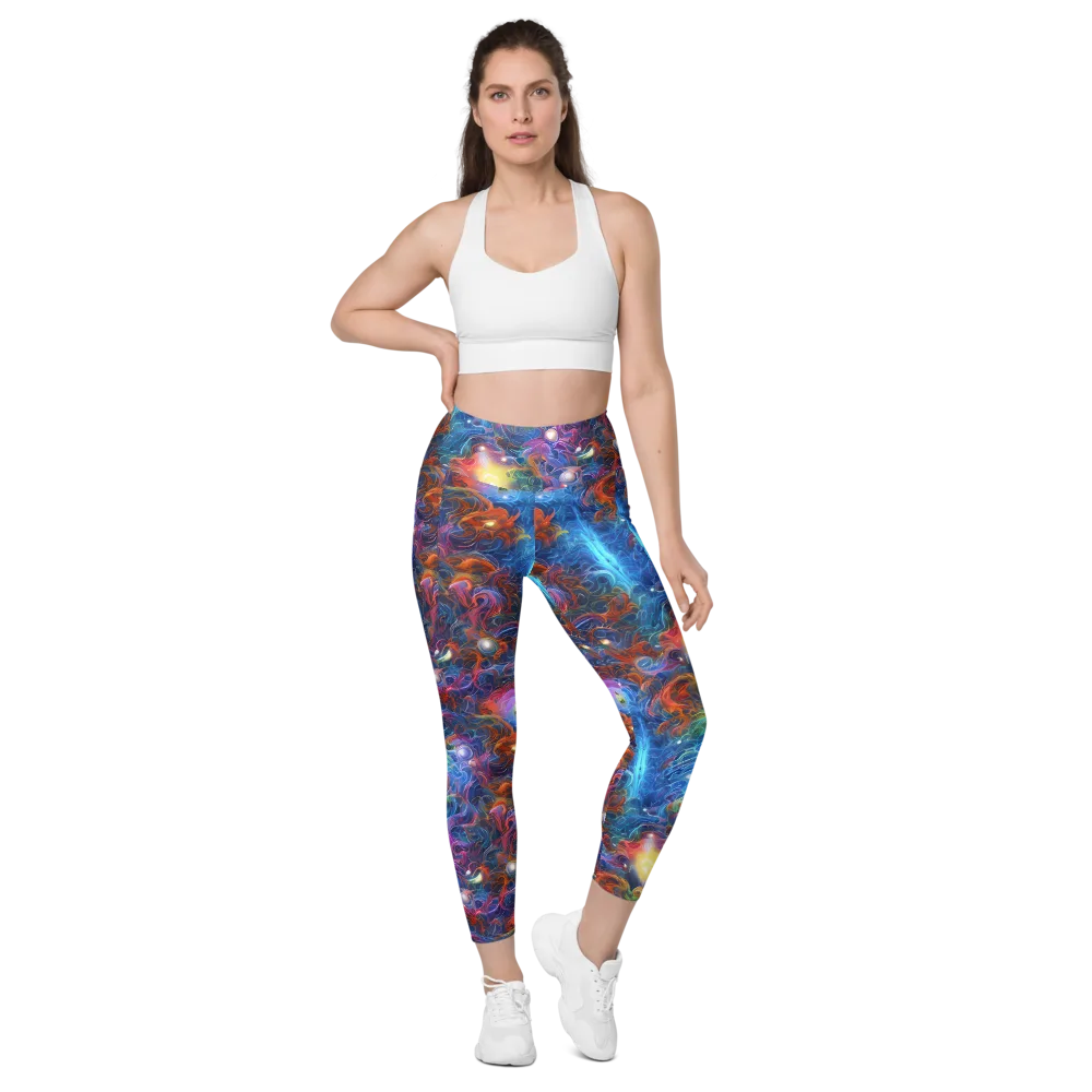 Abyssal Aurora on Leggings with Pockets — Front