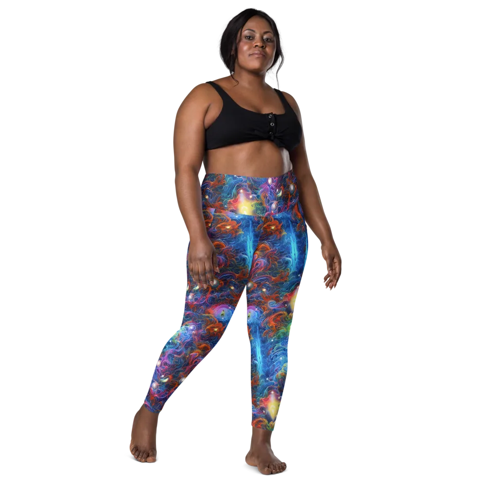 Abyssal Aurora on Leggings with Pockets — Front