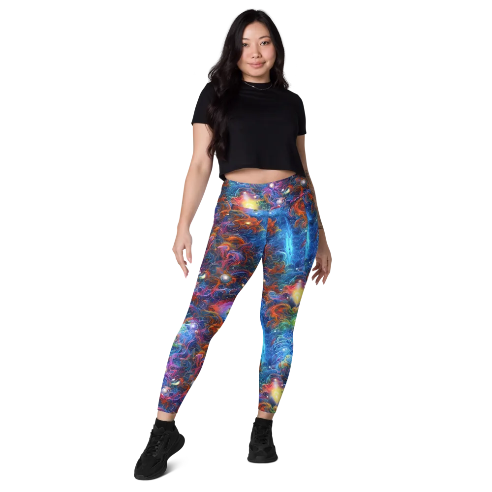 Abyssal Aurora on Leggings with Pockets — Front