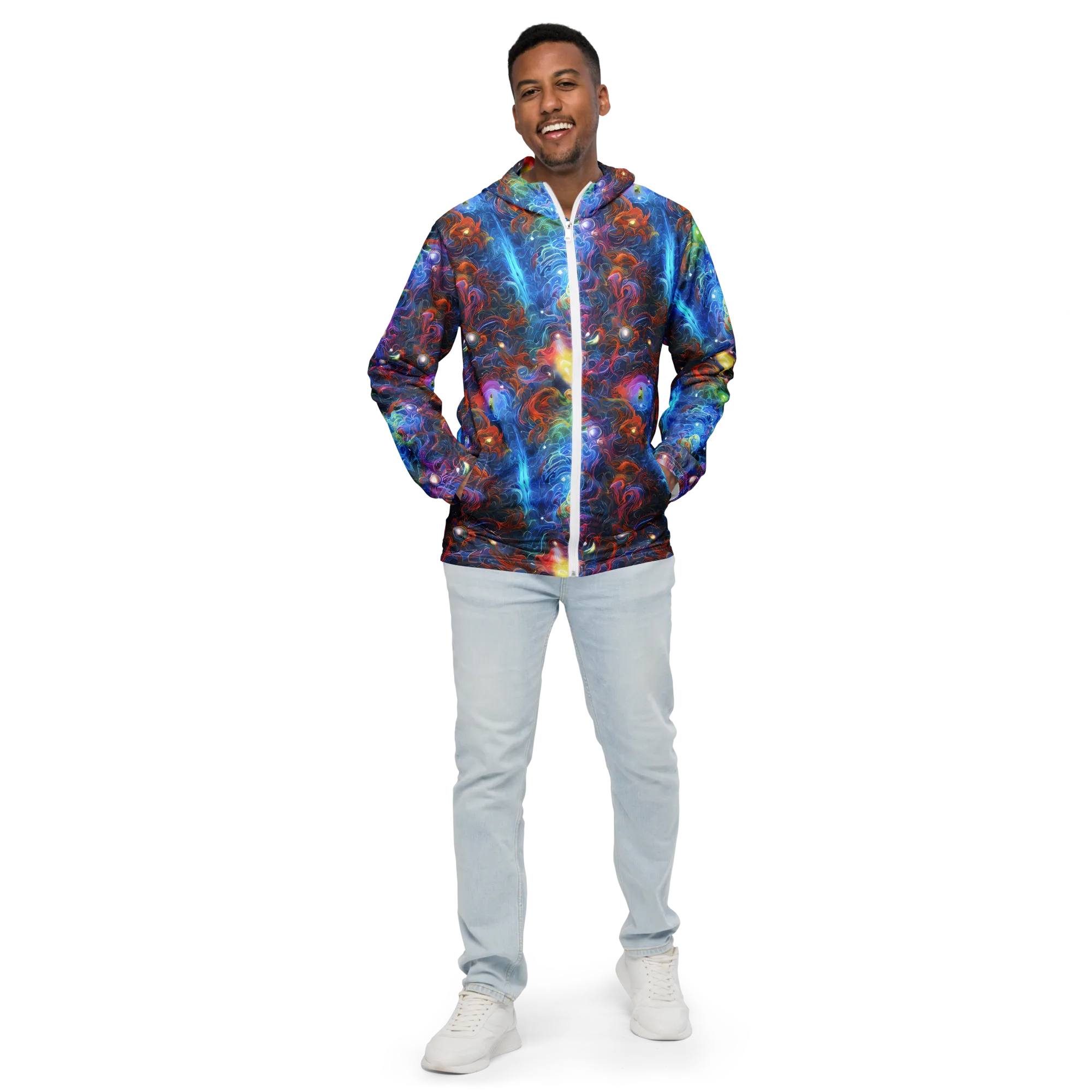 Abyssal Aurora on Men's Windbreaker — Front