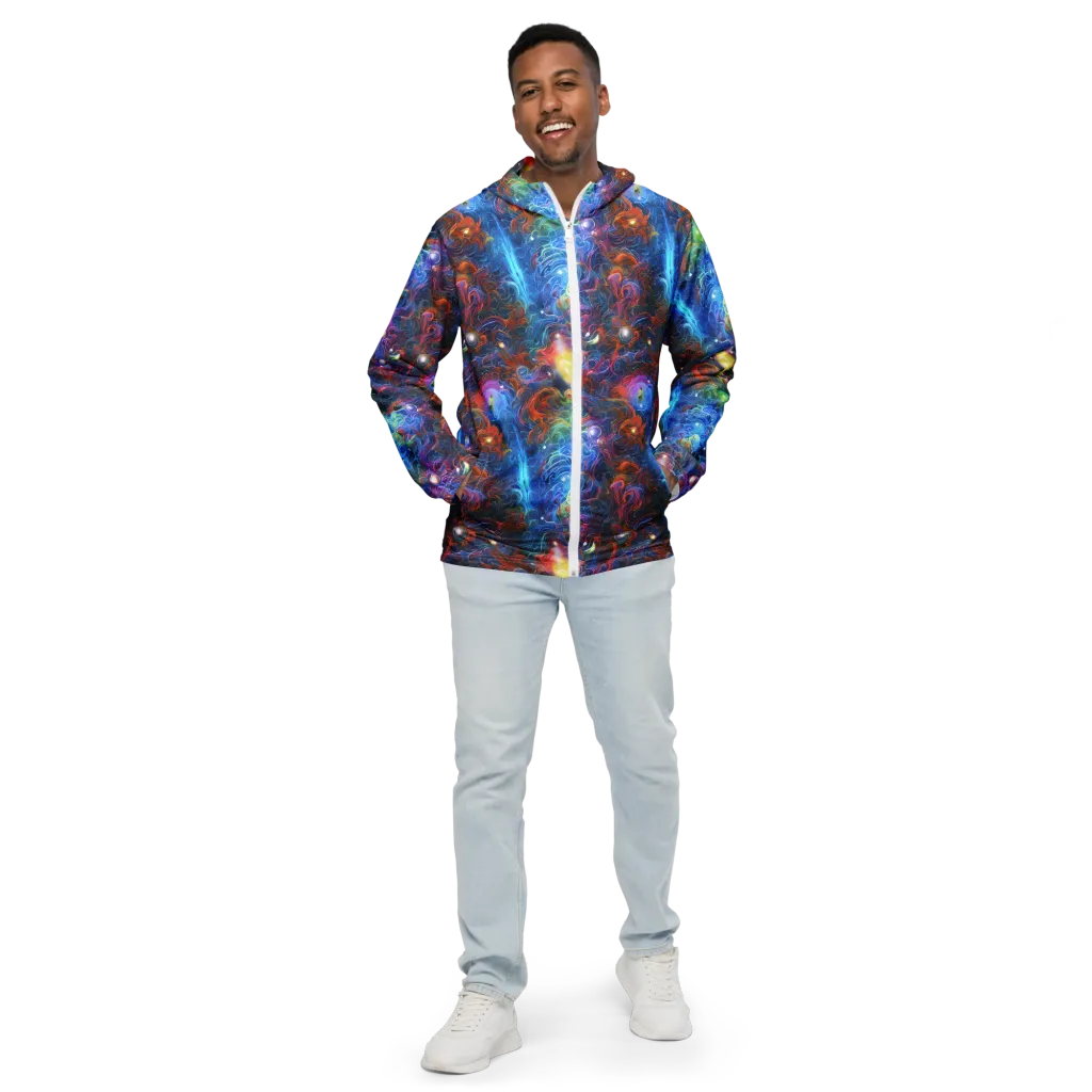 Abyssal Aurora on Men's Windbreaker — Front