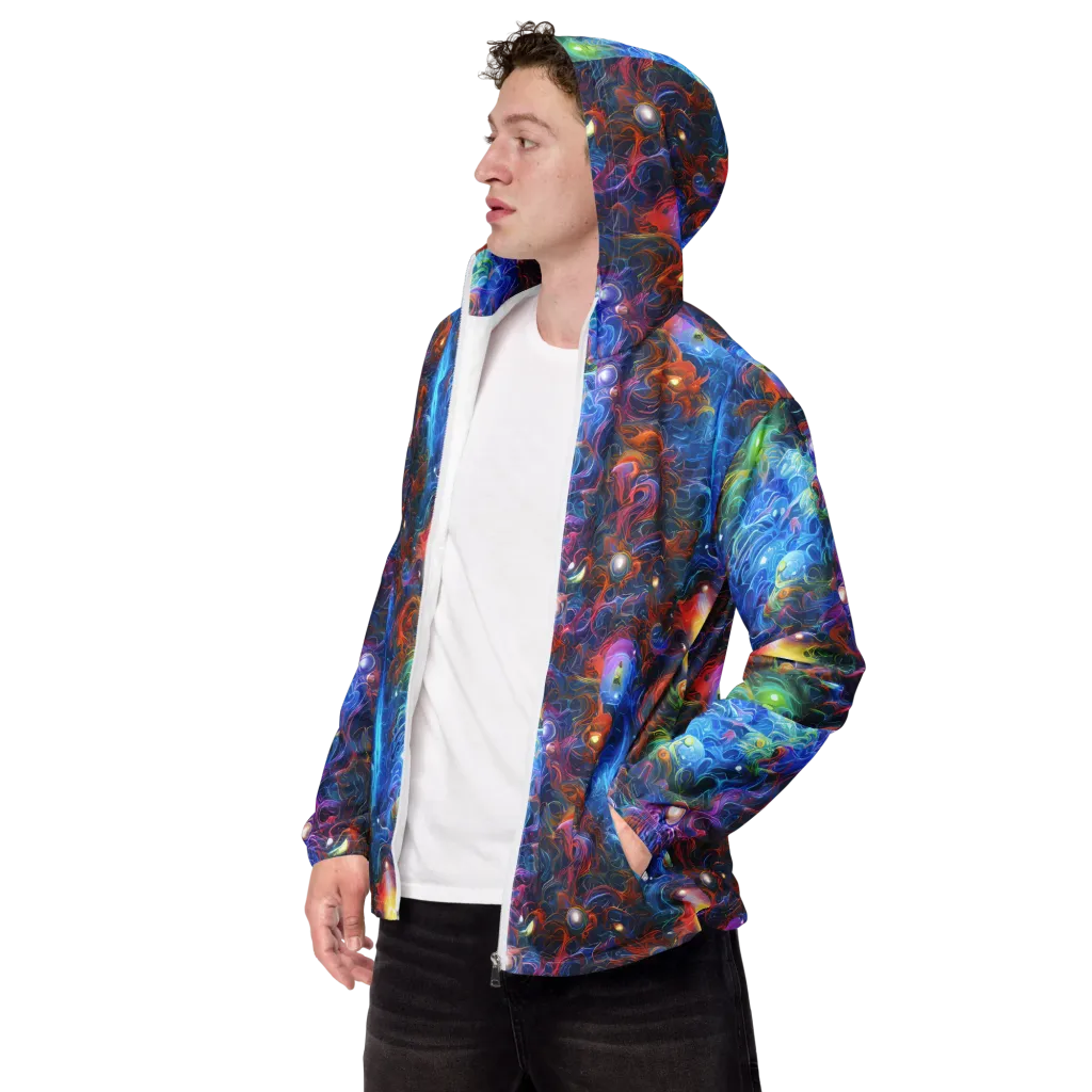 Abyssal Aurora on Men's Windbreaker — Left Front