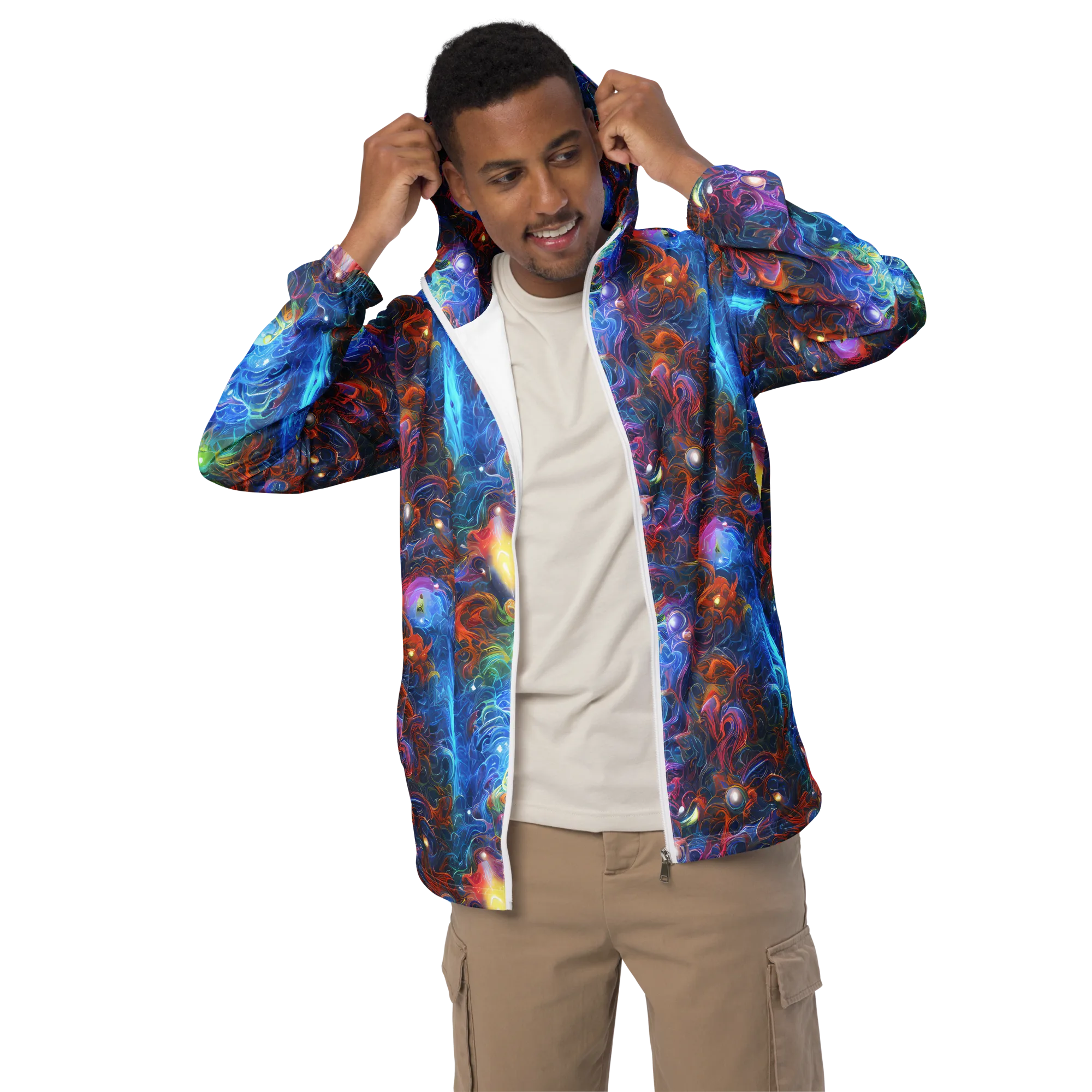 Abyssal Aurora on Men's Windbreaker — Front