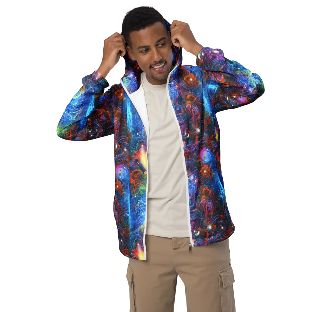 Abyssal Aurora on Men's Windbreaker — Front