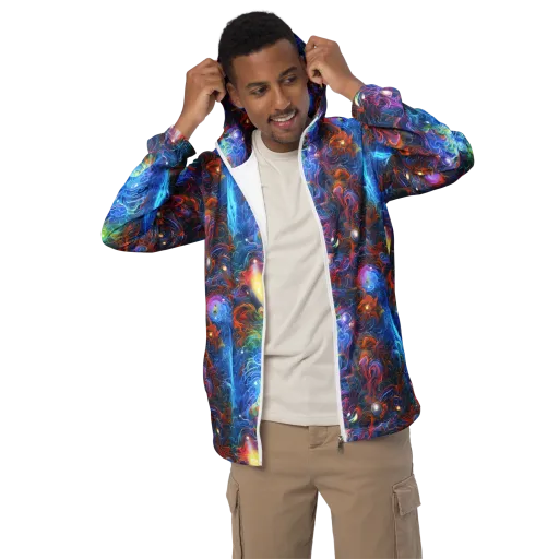 Abyssal Aurora on a Men's Windbreaker