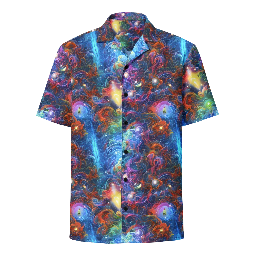 Abyssal Aurora on Button Shirt — Front