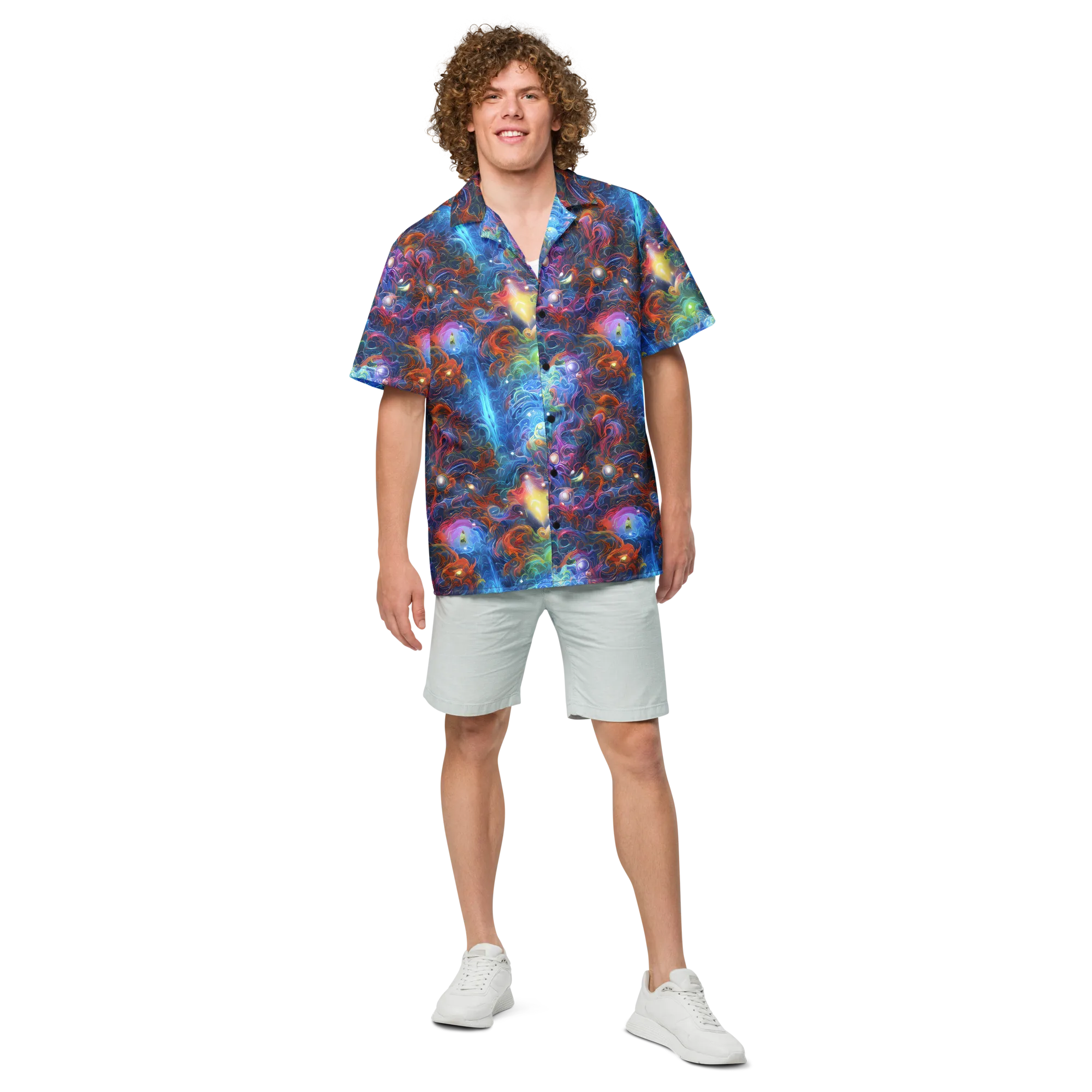 Abyssal Aurora on Button Shirt — Front