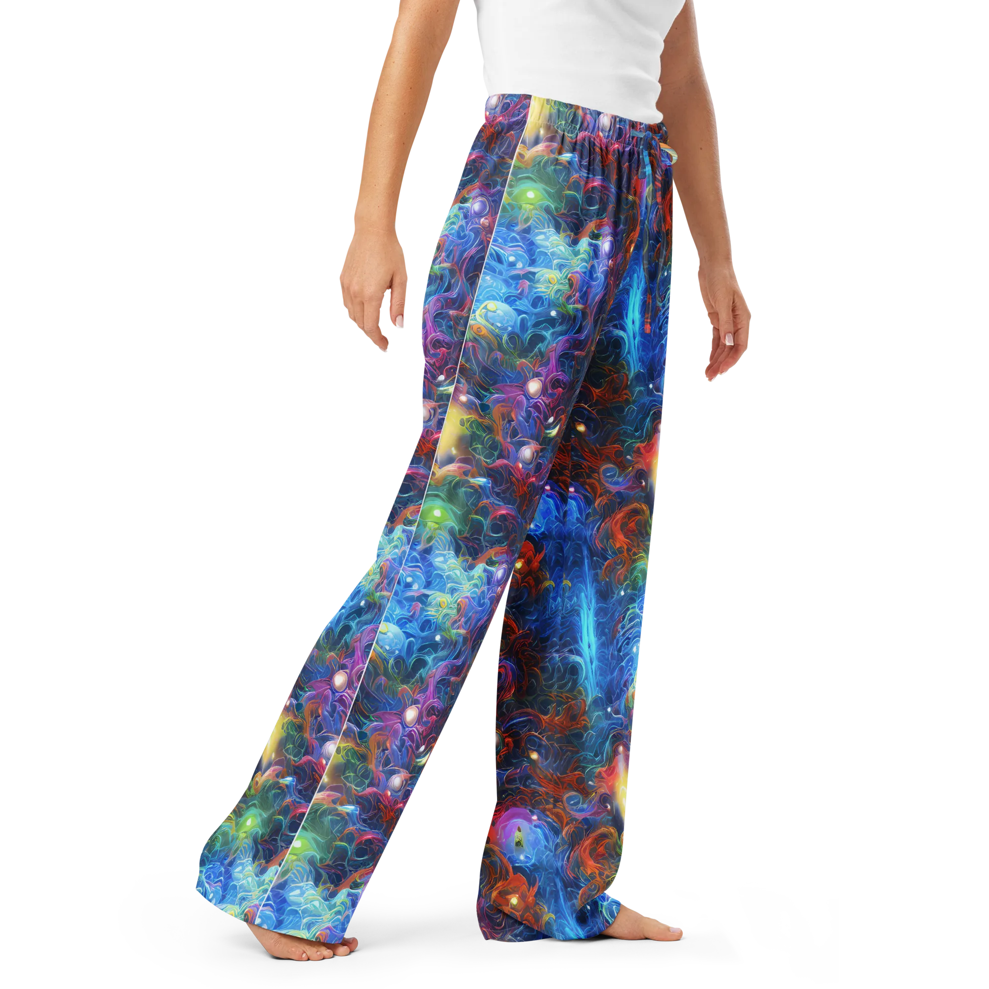Abyssal Aurora on Women's Pajama Pants — Right Front