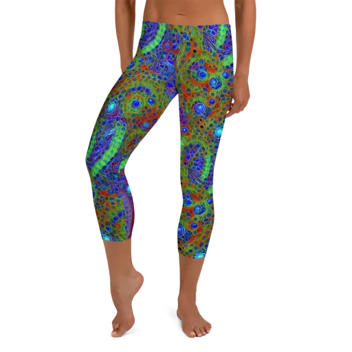 Psychedelic Matrix on a Capri Leggings