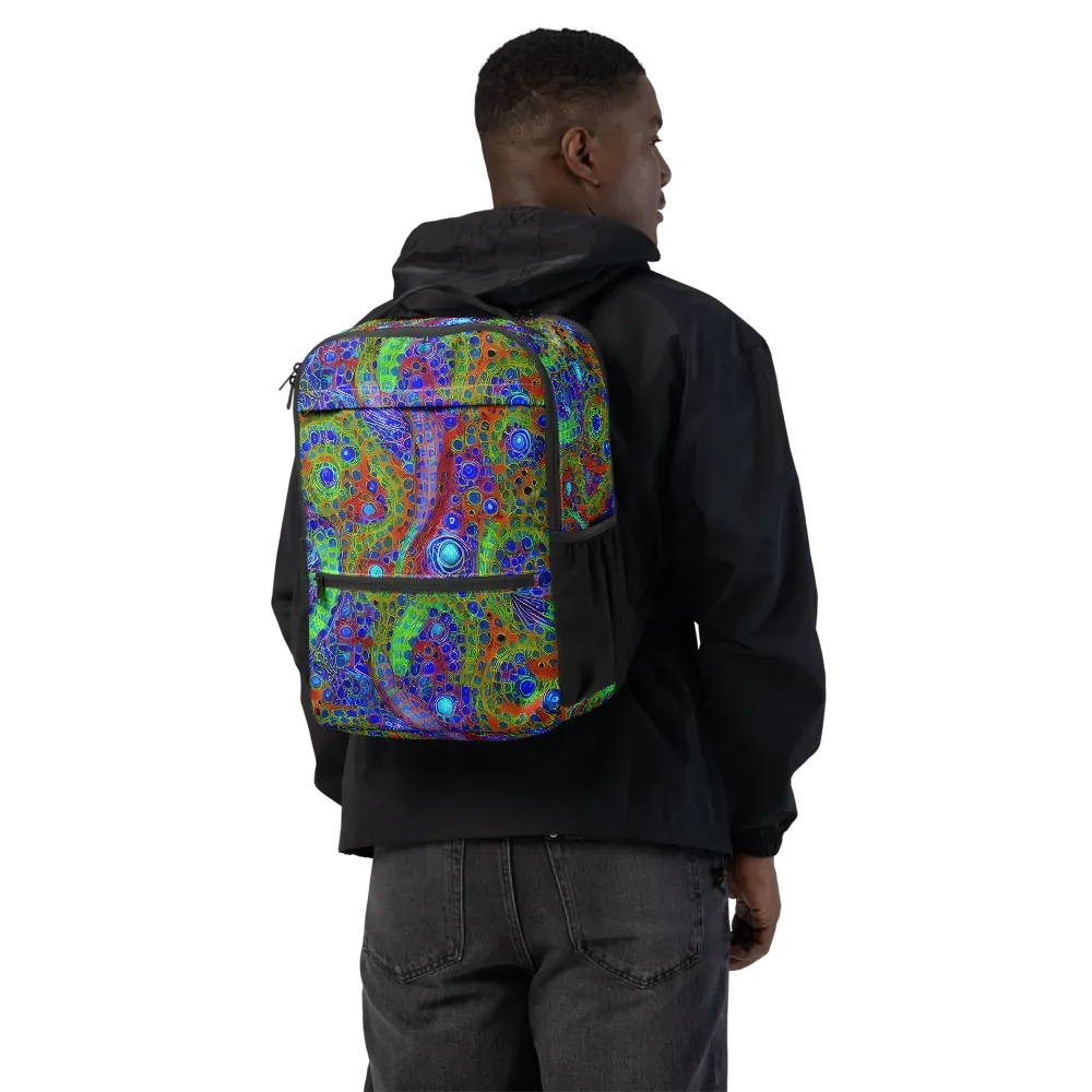 Psychedelic Matrix on Utility Backpack — Back