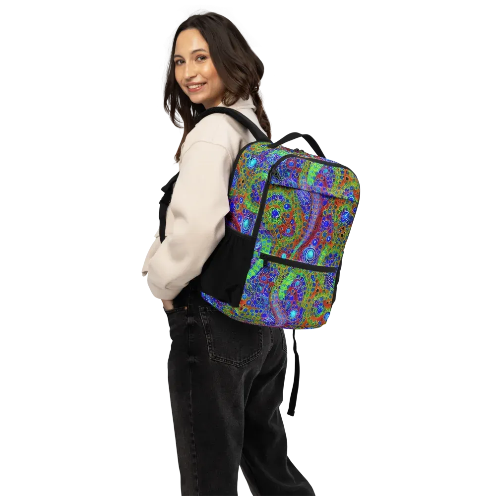Psychedelic Matrix on Utility Backpack — Back