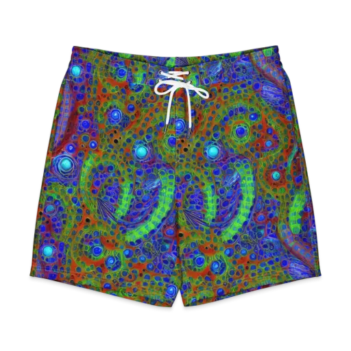 Psychedelic Matrix on a Men's Board Shorts