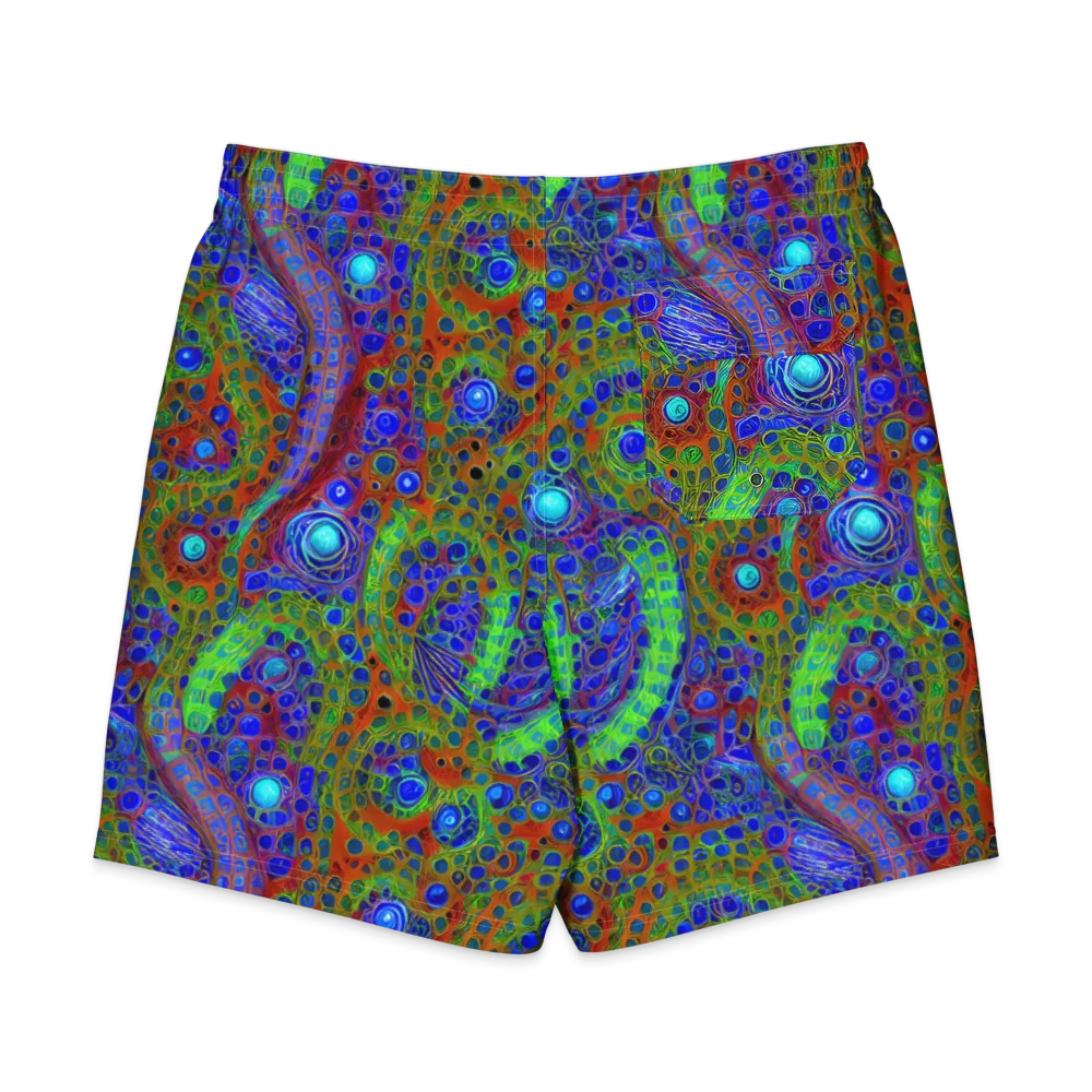 Psychedelic Matrix on Men's Board Shorts — Back