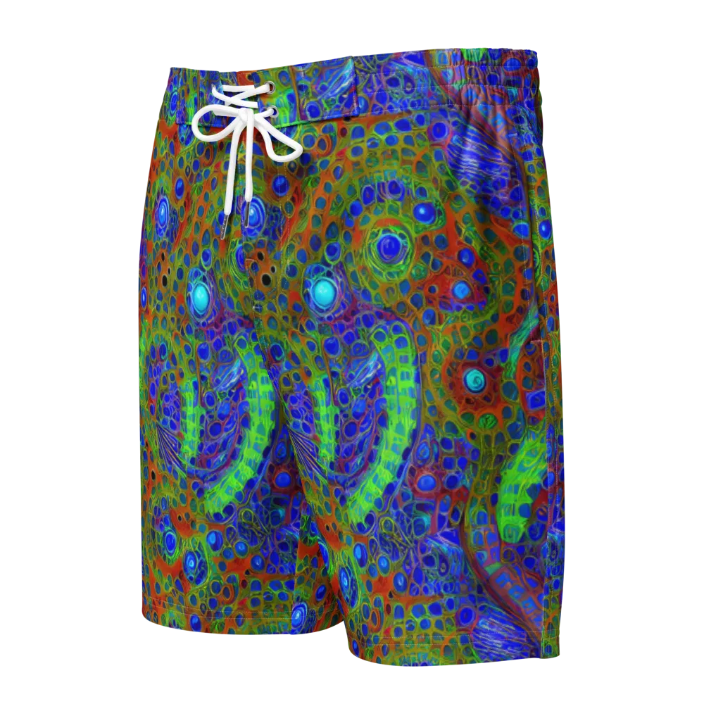 Psychedelic Matrix on Men's Board Shorts — Front