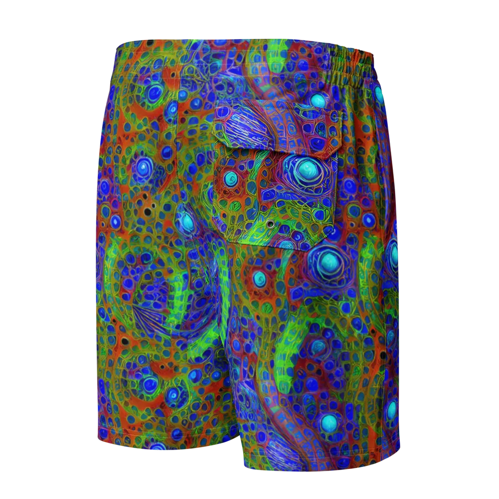 Psychedelic Matrix on Men's Board Shorts — Back