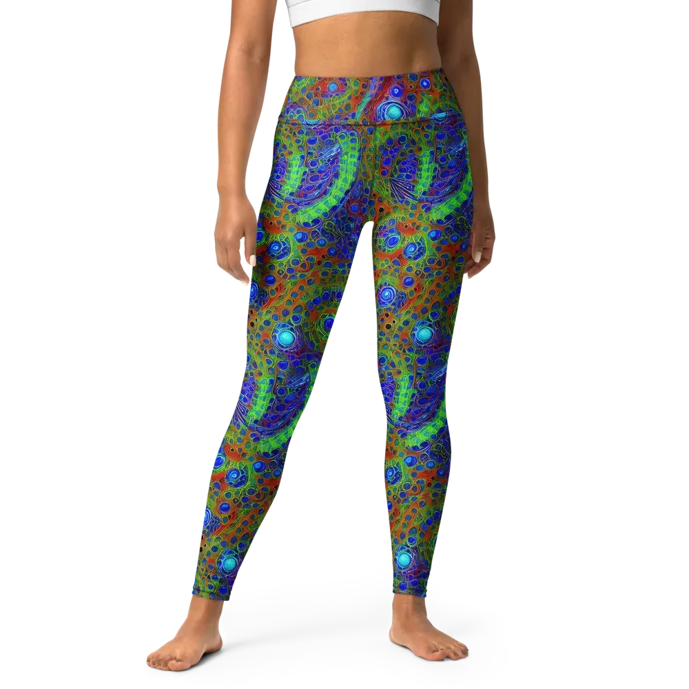 Psychedelic Matrix on Yoga Leggings — Front