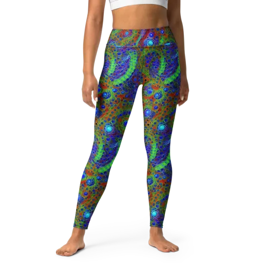 Psychedelic Matrix on a Yoga Leggings