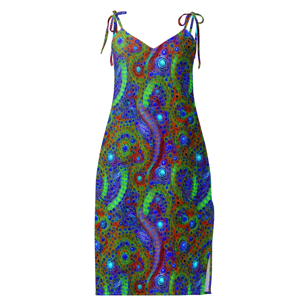 Psychedelic Matrix on Slip Dress — Front